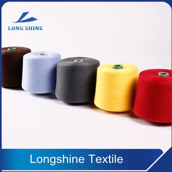 Hilo hecho girar anillo del poliéster del color teñido droga 4S-12S con precio bajo